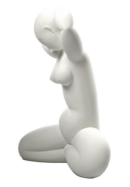 Modigliani Karyiatid Female Nude Arms Raised Statue Caryatid Figurine